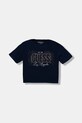 Guess t-shirt dziecięcy aplikacja granatowy J5YI23.K6YW4.9BYA
