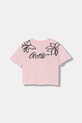 Guess t-shirt bawełniany dziecięcy nadruk różowy J5YI33.K8HM4.9BYA