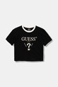 Guess t-shirt bawełniany dziecięcy aplikacja czarny J5YI44.I3Z14.9BYA