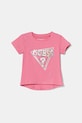 Guess t-shirt dziecięcy aplikacja różowy K5YI06.K6YW4.9BYA
