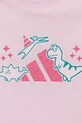 Dziewczynka adidas t-shirt bawełniany niemowlęcy I ADIRAPTOR JV5069 różowy