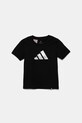 adidas gyerek pamut póló pamut fekete JV5262