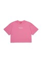 Otroška bombažna kratka majica Diesel TIXAN T-SHIRT Našitek roza J02428
