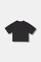 Otroška bombažna kratka majica Diesel TIXAN T-SHIRT J02428 črna AW25