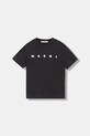 Marni t-shirt bawełniany dziecięcy MT290F T-SHIRT bawełna czarny M01601