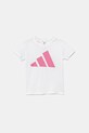 adidas tricou de bumbac pentru copii print alb JW2383