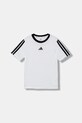adidas t-shirt bawełniany dziecięcy aplikacja biały JW8628