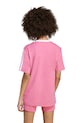 adidas t-shirt bawełniany dziecięcy JW8629 różowy