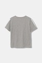 adidas t-shirt bawełniany dziecięcy JW8631 szary AW25