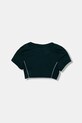 adidas tricou de bumbac pentru copii JW8657 verde AW25