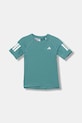 adidas Performance tricou copii print turcoaz JY2861