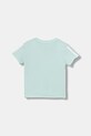Детска памучна тениска adidas JY4974 тюркоазен AW25