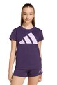Dětské bavlněné tričko adidas kulatý fialová JW2385