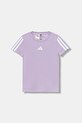 adidas t-shirt dziecięcy JW5019 fioletowy AW25
