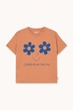 Detské bavlnené tričko Tinycottons FLOWERS EYES GRAPHIC TEE bavlna oranžová AW25.315
