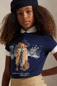 Polo Ralph Lauren gyerek pamut póló 313979033001 sötétkék