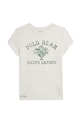 Παιδικό βαμβακερό μπλουζάκι Polo Ralph Lauren στάμπα λευκό 313979039001