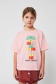 Bobo Choses t-shirt bawełniany dziecięcy Hopscotch różowy 225AC143
