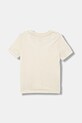 Puma t-shirt bawełniany dziecięcy ESS SCRIPT Tee G 685805 beżowy AW25