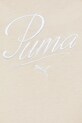 Dziewczynka Puma t-shirt bawełniany dziecięcy ESS SCRIPT Tee G 685805 beżowy