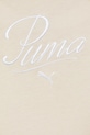 Dievča Detské bavlnené tričko Puma ESS SCRIPT Tee G 685805 béžová