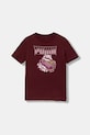 Detské bavlnené tričko Puma GRAPHIC Sneaker Tee G bavlna fialová 688496