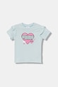 Puma t-shirt bawełniany dziecięcy PUMA X HELLO KITTY & FRIENDS Ruffle Tee nadruk niebieski 632386