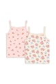 Konges Sløjd t-shirt bez rękawów BASIC 2 PACK STRAP TOP GOTS 2-pack KS103696.9BYA różowy AW25