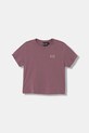 EA7 Emporio Armani t-shirt dziecięcy z elastanem różowy 7G000137.AF10373