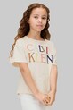 Calvin Klein Jeans t-shirt dziecięcy z elastanem beżowy IG0IG03033.9BYA
