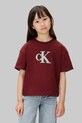 Дитяча бавовняна футболка Calvin Klein Jeans бавовна бордо IG0IG03040.128.170.9BYA