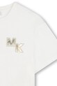 Παιδικό βαμβακερό μπλουζάκι Michael Kors λευκό R30494.156