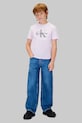 Calvin Klein Jeans tricou de bumbac pentru copii roz IU0IU00715.128.170.9BYA