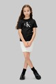 Дитяча бавовняна футболка Calvin Klein Jeans чорний IU0IU00715.128.170.9BYA