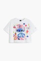 Desigual t-shirt bawełniany dziecięcy 25WGTK15 biały AW25