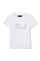 Karl Lagerfeld t-shirt dziecięcy okrągły biały Z30941.156.162