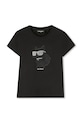 Karl Lagerfeld t-shirt dziecięcy aplikacja czarny Z30945.114.150