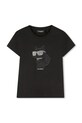 Karl Lagerfeld t-shirt dziecięcy aplikacja czarny Z30945.156.162
