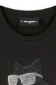 Dziewczynka Karl Lagerfeld t-shirt dziecięcy Z30945.156.162 czarny