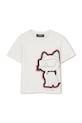 Karl Lagerfeld t-shirt bawełniany dziecięcy nadruk biały Z30946.86.108