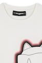 Dziewczynka Karl Lagerfeld t-shirt bawełniany dziecięcy Z30946.86.108 biały