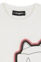 Dziewczynka Karl Lagerfeld t-shirt bawełniany dziecięcy Z30946.156.162 biały