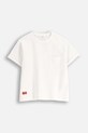 Coccodrillo t-shirt dziecięcy z elastanem beżowy ZC5143203AGJ