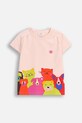 Coccodrillo t-shirt dziecięcy ZC5143201AGK różowy AW25