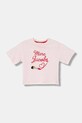 Dětské bavlněné tričko Marc Jacobs kulatý růžová W60579.102.108