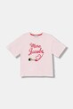 Dětské bavlněné tričko Marc Jacobs kulatý růžová W60579.114.150