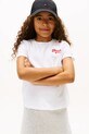 Tommy Hilfiger t-shirt dziecięcy nadruk biały KG0KG08805.128.176.9BYA