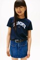 Детская хлопковая футболка Tommy Hilfiger хлопок тёмно-синий KG0KG08806.9BYA