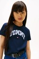 Девочка Детская хлопковая футболка Tommy Hilfiger KG0KG08806.9BYA тёмно-синий