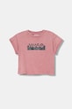 Дитяча бавовняна футболка HUGO бавовна рожевий G00488.102.108